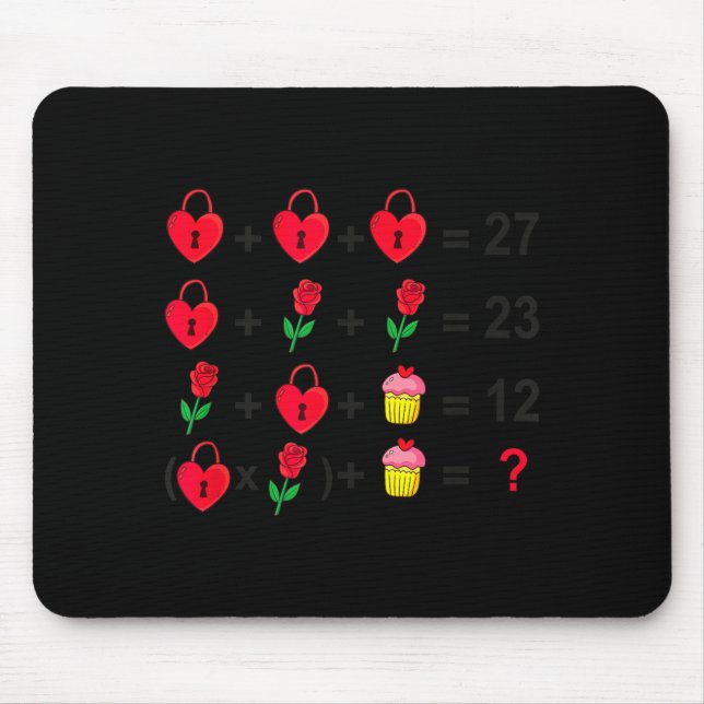 6 7 Meme Six Seven Valentines Day 67 Do The Math T Mouse Pad (Front)