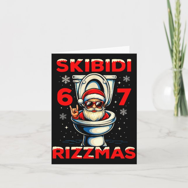 6-7 Meme Slang Christmas Nice Naughty 67 Funny  Card (Front)