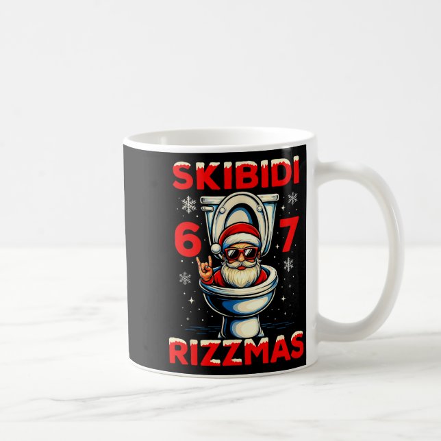 6-7 Meme Slang Christmas Nice Naughty 67 Funny  Coffee Mug (Right)