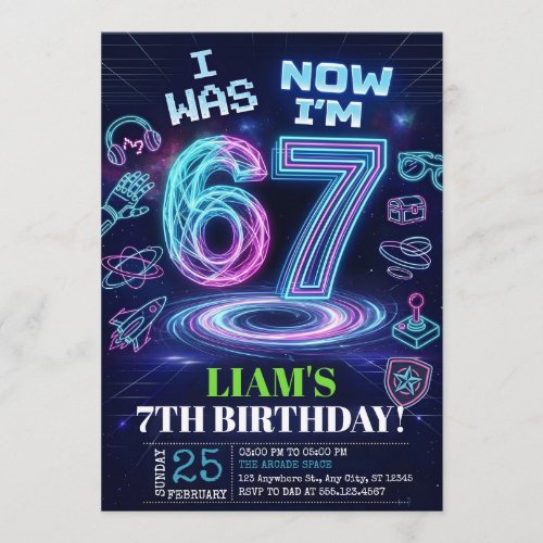 6 7 Meme Trend Six Seven Birthday Invitation