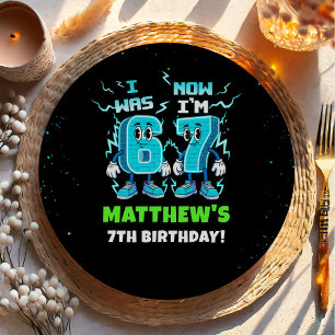 6 7 Meme Trend Six Seven Birthday Party Paper Plates