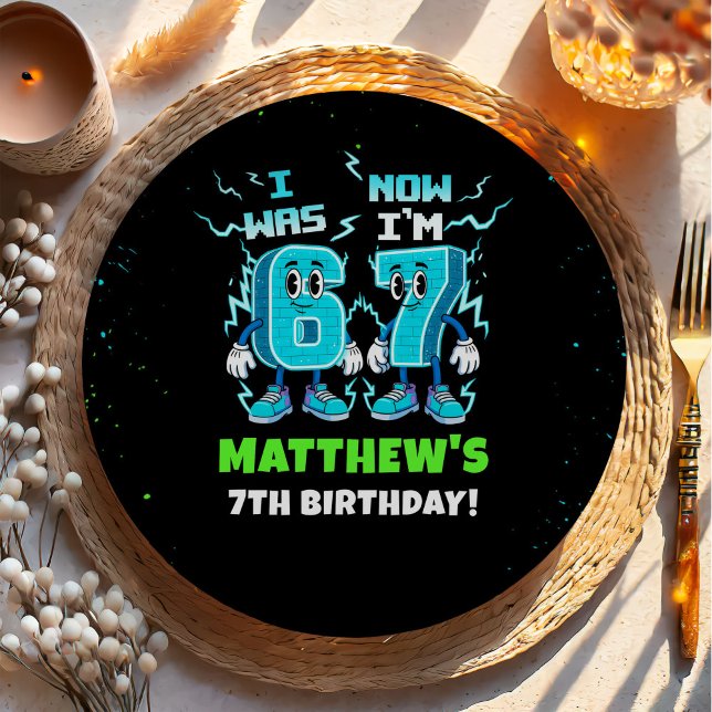 6 7 Meme Trend Six Seven Birthday Party Paper Plates (Creator Uploaded)