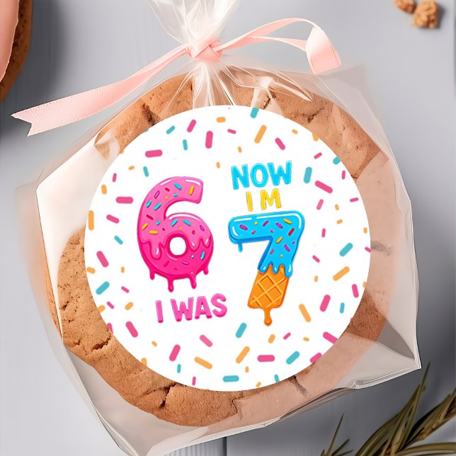 6 7 Meme Trend Six Seven Birthday Sticker (Creator Uploaded)