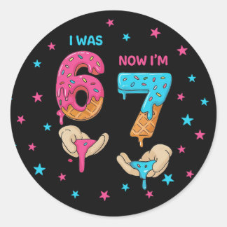 6 7 Meme Trend Six Seven Birthday Sticker