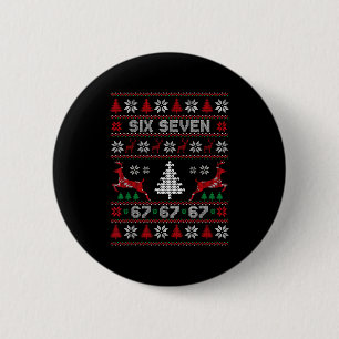 6 7 Meme Ugly Christmas Sweater 67 Six Seven Funny Button