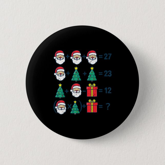 6 7 Order Operation Christmas Math Professor Costu Button (Front)