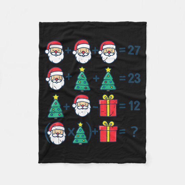 6 7 Order Operation Christmas Math Professor Costu Fleece Blanket (Front)