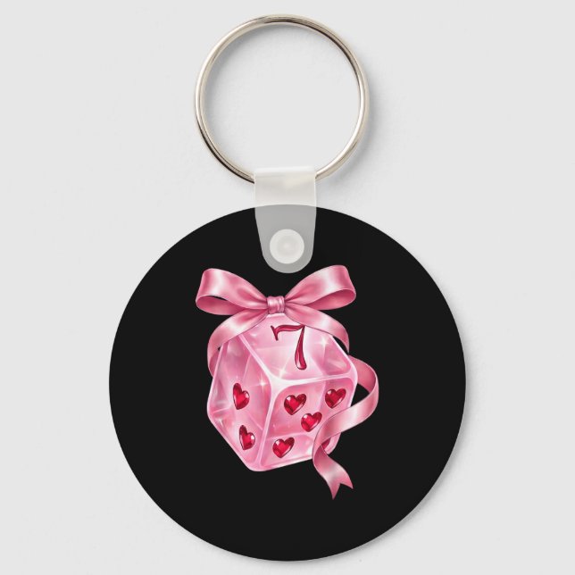 6 7 Preppy Valentine Y2k Funny Coquette Nk Dice Bo Keychain (Front)