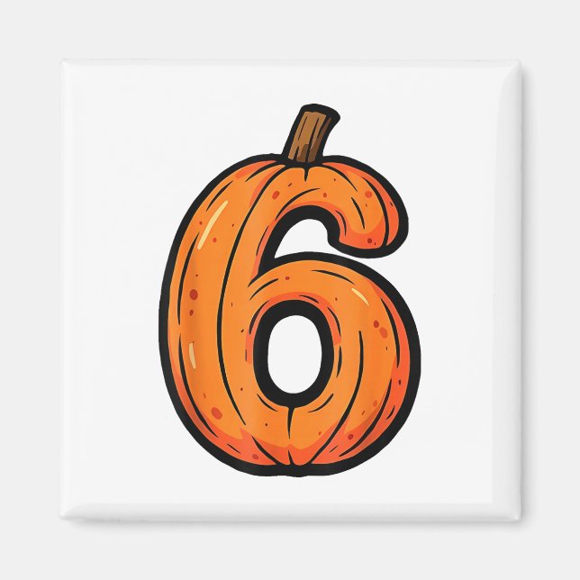 6 7 Pumpkin Funny Six Seven Meme Halloween Costume Magnet (Front)