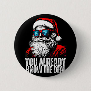 6 7 Santa Face Six Seven Meme Funny 67 Christmas F Button