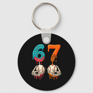 6 7 Six Seven Baseball Meme Gen Z Alpha Slang Boys Keychain