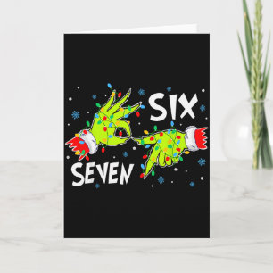 6 7 Six Seven Gen Z Alpha Meme Slang Holiday Merry Card