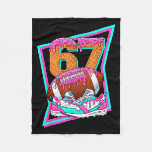 6 7 Six Seven Meme American Football Drip Number 6 Fleece Blanket