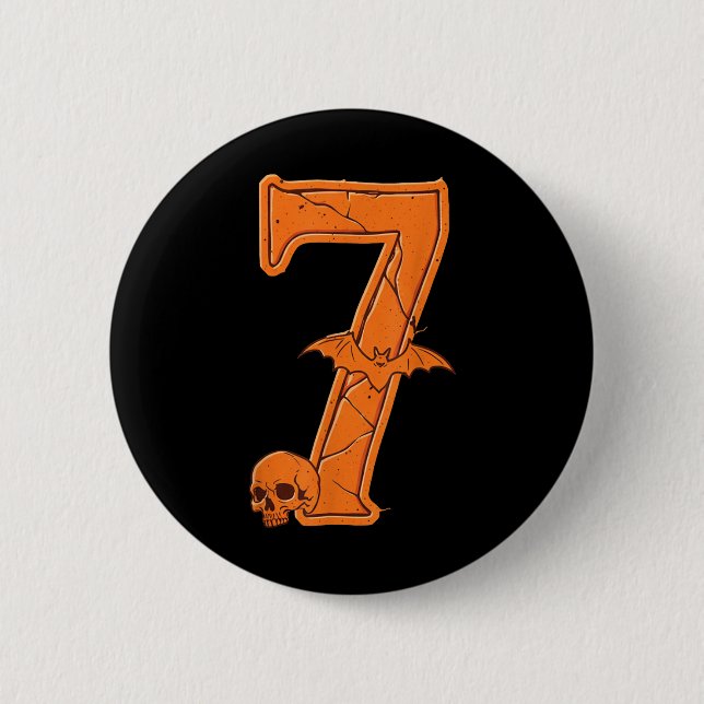 6 7 Six Seven Meme Couple Matching Halloween Costu Button (Front)