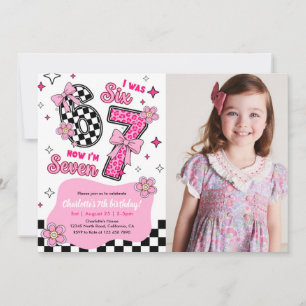 6 7 Six Seven Meme Trend Girls 7th Birthday Photo Invitation