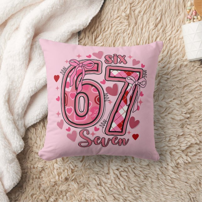 6 7 Six Seven Meme Trend Tween Teen Girls Throw Pillow (Blanket)