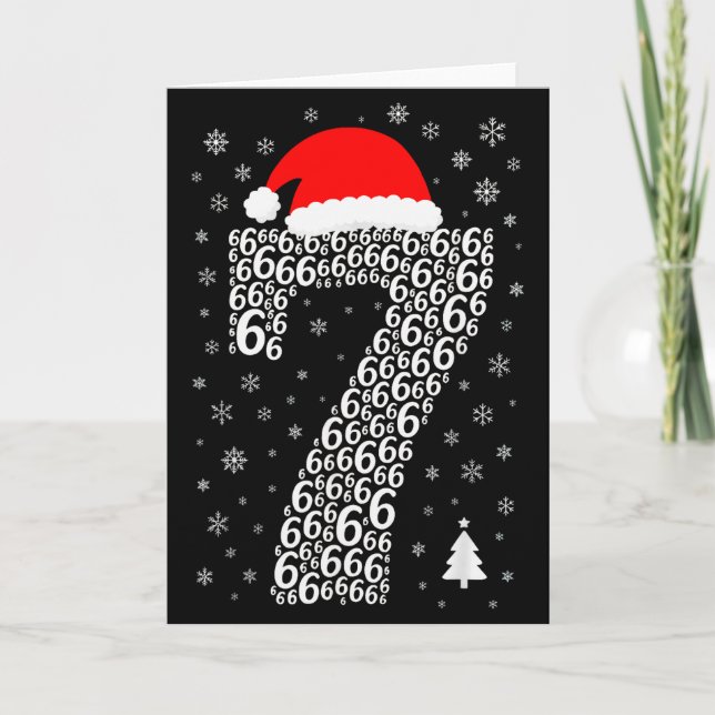 6 7 Six Seven Snowflake Gen Z Alpha Meme Slang Chr Card (Front)