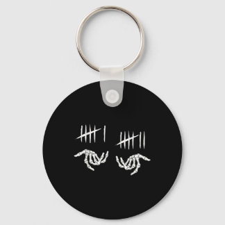 6 7 Six Seven Tally Marks Skeleton 67 Skeleton Han Keychain
