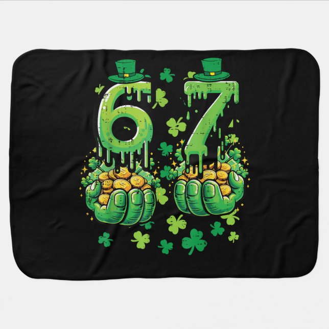 6 7 St Patricks Day Baby Blanket (Horizontal)
