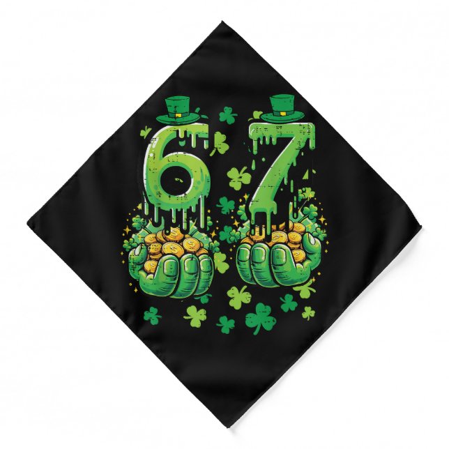 6 7 St Patricks Day Bandana (Front)