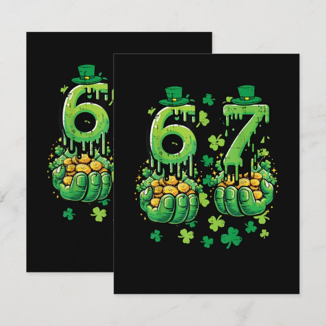 6 7 St Patricks Day Card (Front/Back)