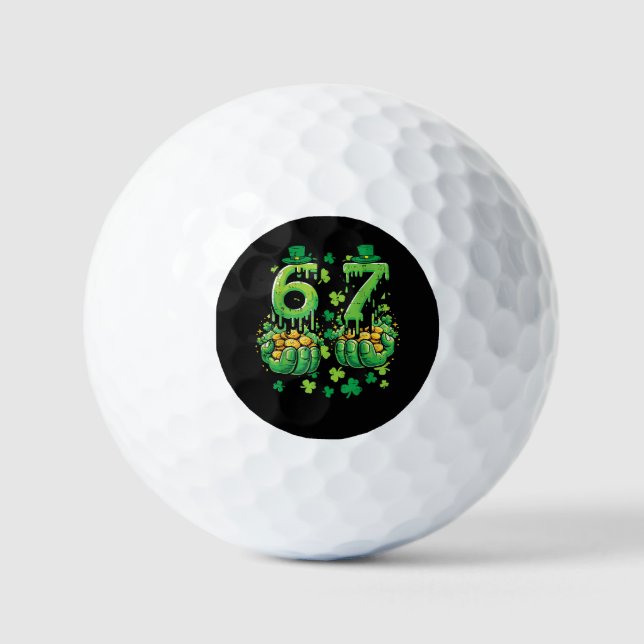 6 7 St Patricks Day Golf Balls (Front)