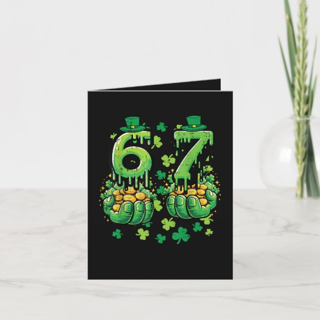 6 7 St Patricks Day Holiday Card (Front)
