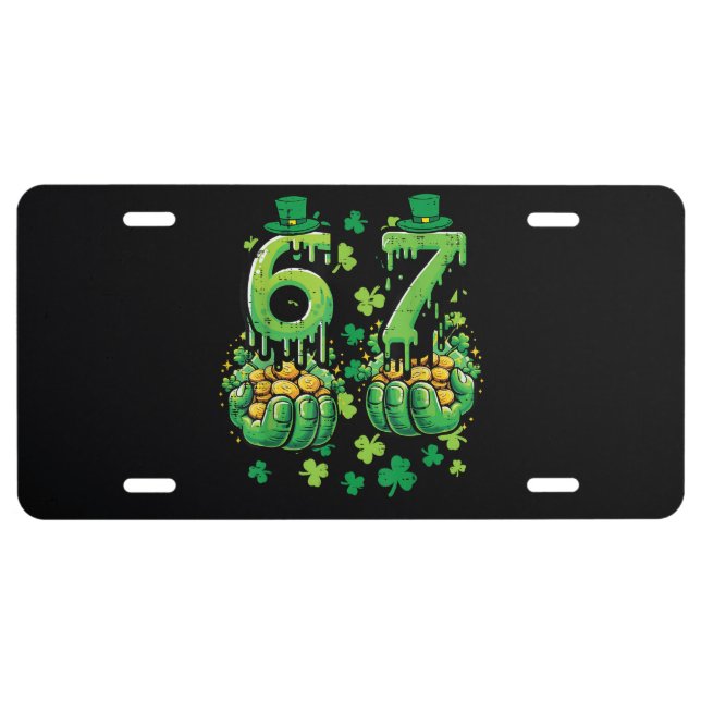 6 7 St Patricks Day License Plate (Front)