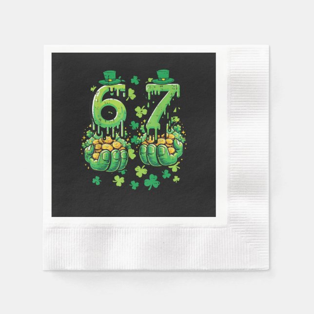 6 7 St Patricks Day Napkins (Front)