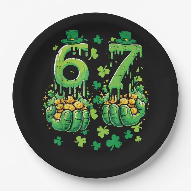 6 7 St Patricks Day Paper Plates (Front)