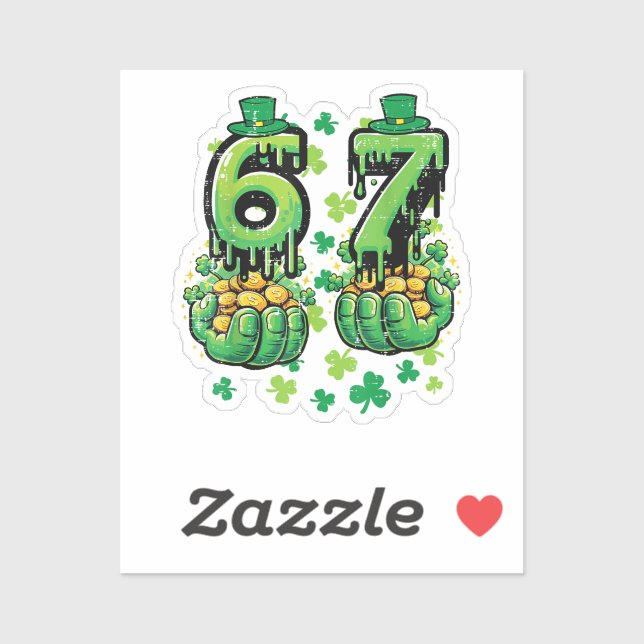 6 7 St Patricks Day Sticker (Sheet)