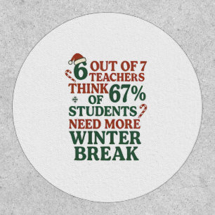 6 7 Teacher Six Seven 67 Santa Gen Alpha Patch