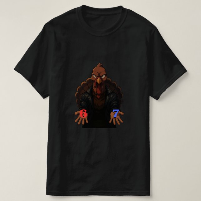  6 7 Turkey Meme — Funny Thanksgiving vs xmas T-Shirt (Design Front)