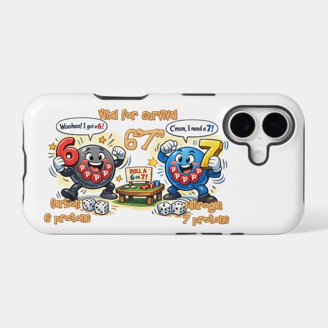 6’7” Vital for Survival Chemistry Elements Case-Mate iPhone Case (Back (Horizontal))