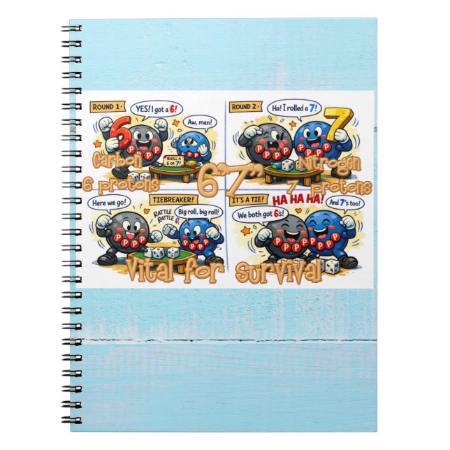 6’7” Vital for Survival Chemistry Elements   Notebook (Front)