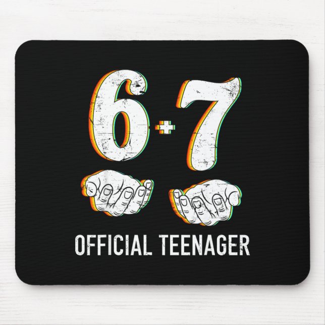 6+7 Year Old Boys Girls Teenager 13th Birthday Fun Mouse Pad (Front)