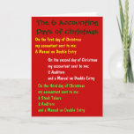 6 Accounting Days of Christmas Funny Accountant Holiday Card