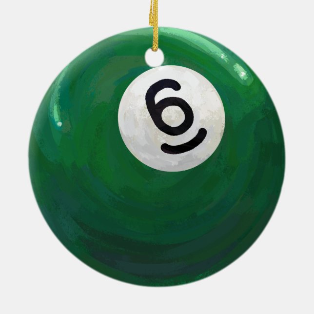 6 Ball Ceramic Ornament (Back)