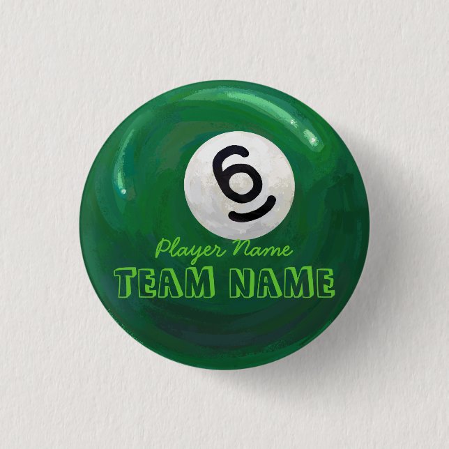 6 Ball Pinback Button (Front)