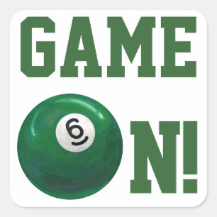 6 Ball Square Sticker