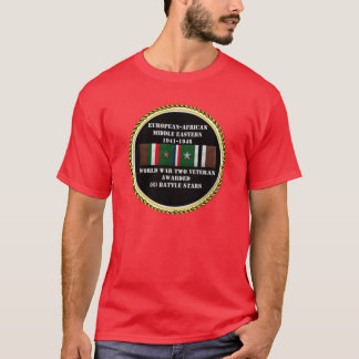6 BATTLE STARS WWII Veteran T-Shirt