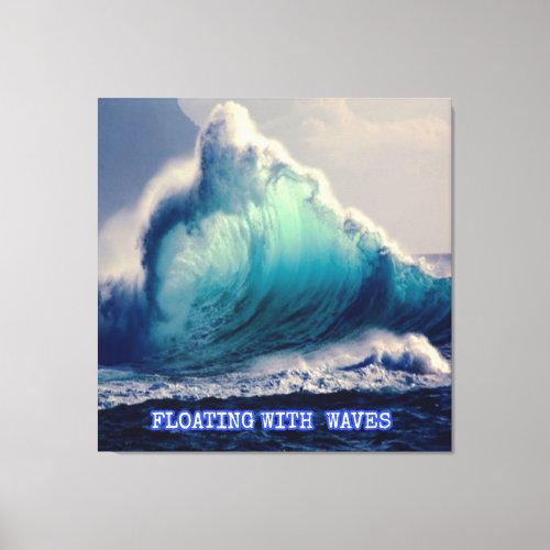 6Blue ocean wavesocean lovers giftsvintage love Canvas Print