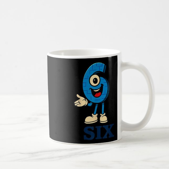 6 Brainrot 67 Six Seven 6 7 Meme Custome  Coffee Mug (Right)