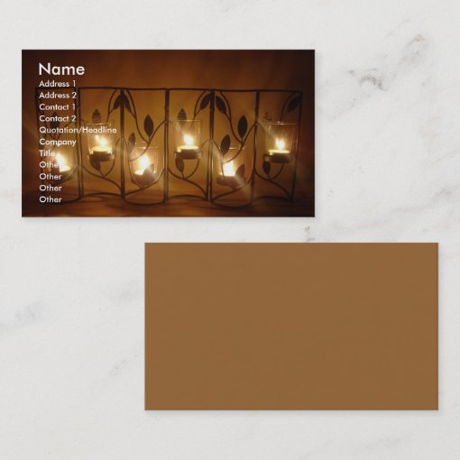 6 Candles Business Card Zazzle