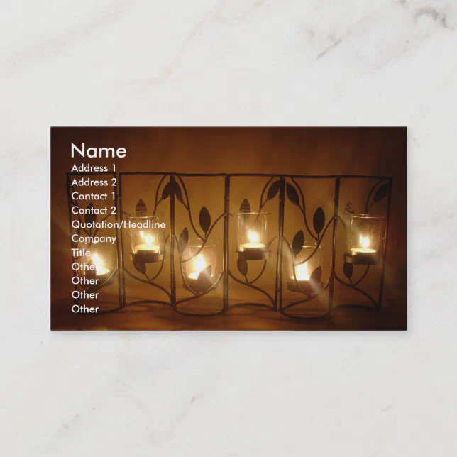 6 Candles Business Card Zazzle