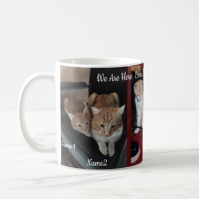 6 Cats Photo And Name ,Keepsake,Create You Own,  Coffee Mug (Left)