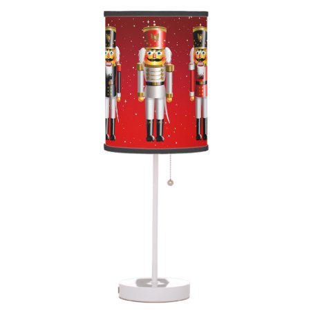 6 Christmas Nutcracker Toy Soldiers Table Lamp