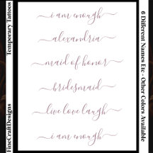 6 Custom Name/Word Elegant Calligraphy Script Mve