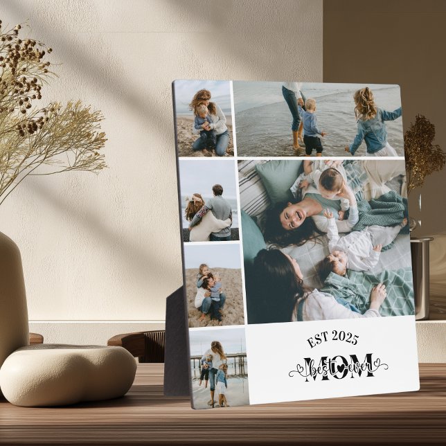 6 Custom Photo Collage Best Mom Ever  Plaque (Creator Uploaded)