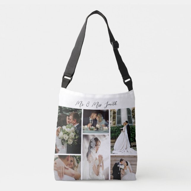 6 Custom Photo Collage Favorite Moments Crossbody Bag (Front)